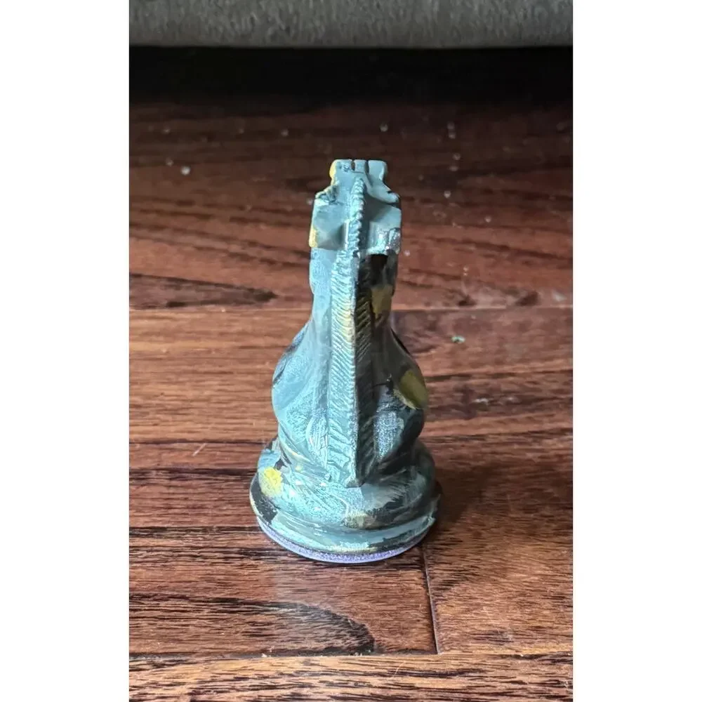 $1795 Purling London x Olivia Pilling Silver Knight Chess Art 15cm+Mini Rare Set